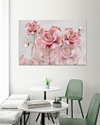 Obraz Pozlátené ruže na mramore 1819